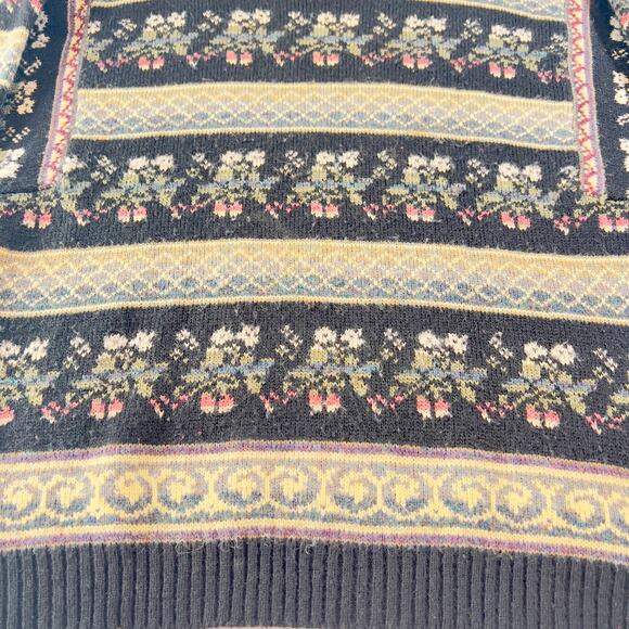 The Import Workshop Sweater Woman's L Needlepoint Style Knit Wool Blend Vintage - Picture 5 of 10